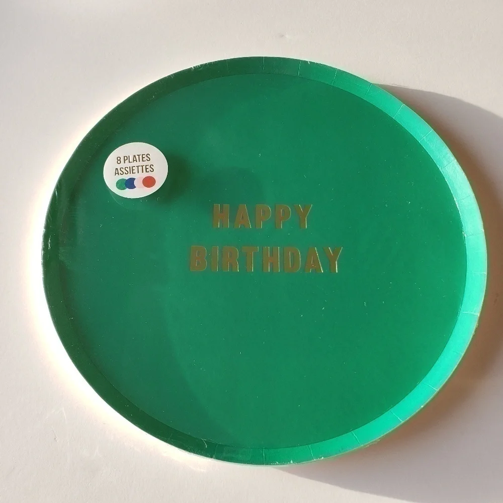 NWT - Meri Meri Round Happy Birthday Plates (set of 16) 10